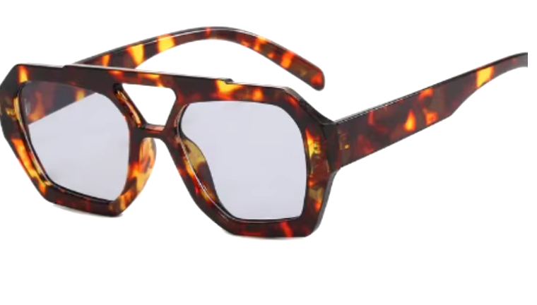 Lunettes de Soleil Femme Goggle Tortoise