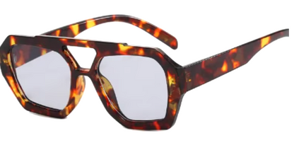Lunettes de Soleil Femme Goggle Tortoise