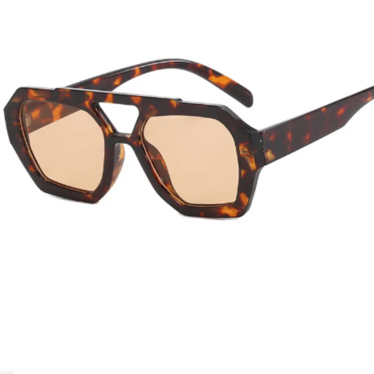 Lunettes de Soleil Femme Goggle Tortoise