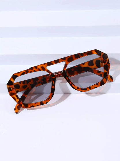 Lunettes de Soleil Femme Goggle Tortoise